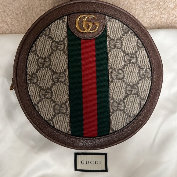 Gucci Mini GG Supreme Ophidia Round Backpack - color: brown - Picture 2 of 5